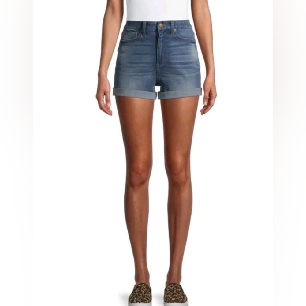 No Boundaries - Juniors High Rise Curvy Mom Shorts‎ - Size 15 - Picture 2 of 9